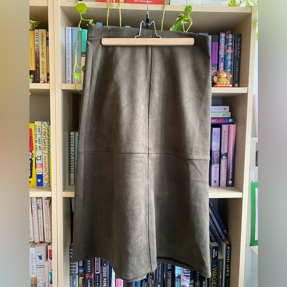 Faux Suede Midi Skirt - Picture 3 of 7